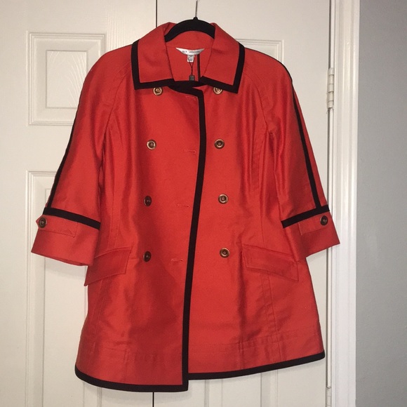 St. John Burnt Orange with brown lining coat - Picture 1 of 6